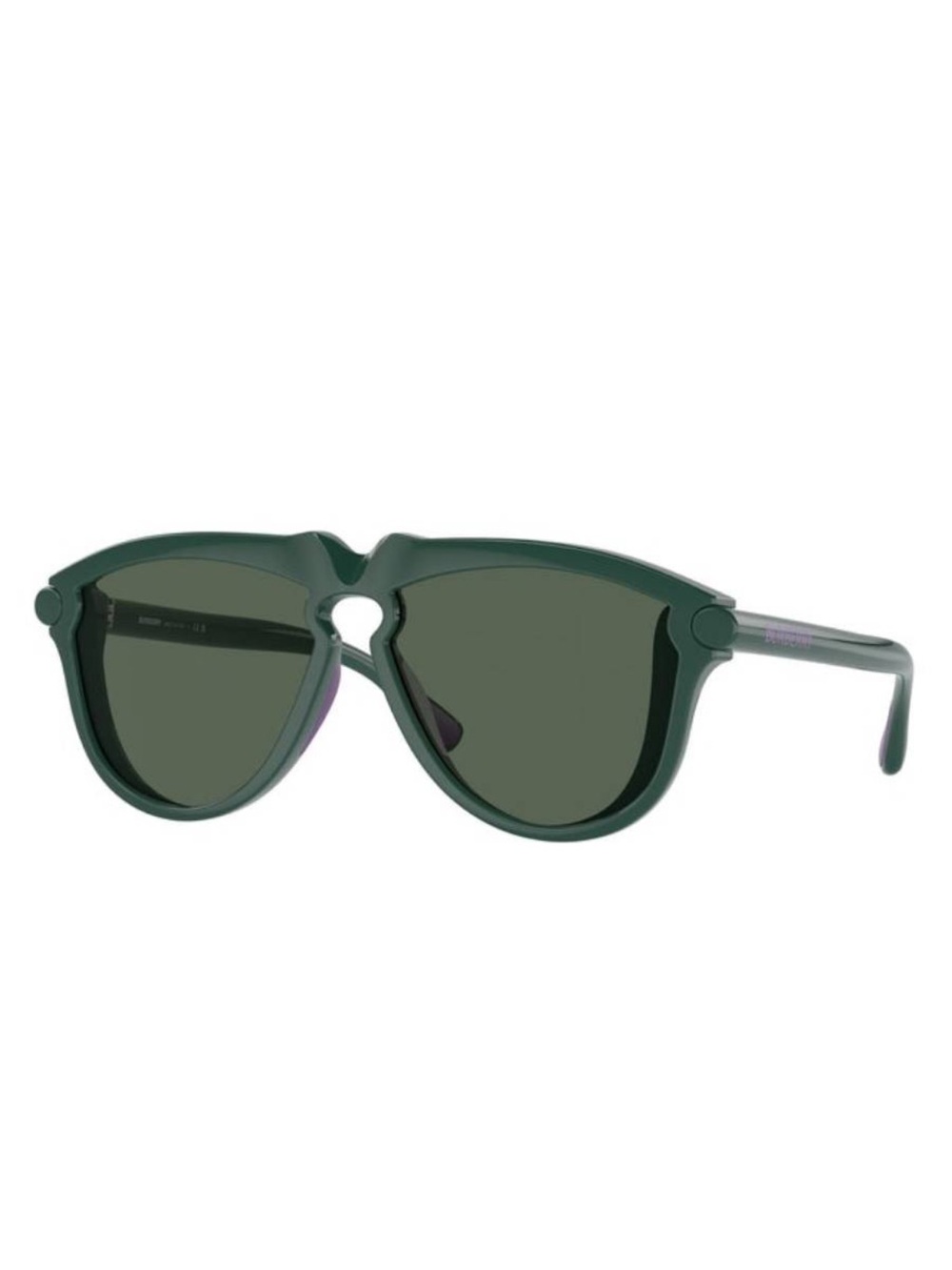 Burberry Dark Green Sunglasses with Purple Accents - Picture 2 of 9
